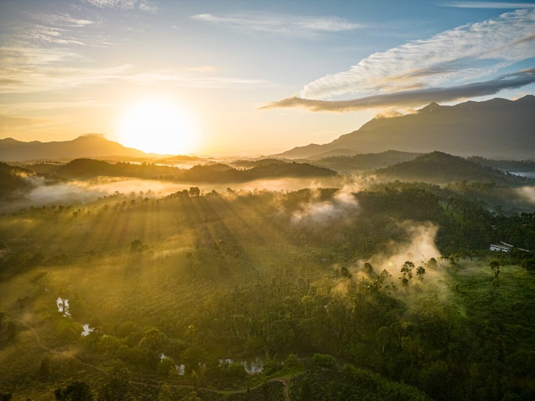 sunrise over mountains