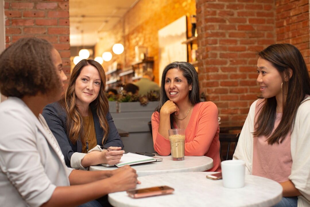 friends having deep talk