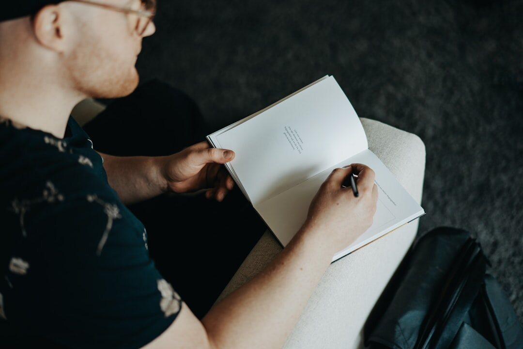 person journaling habits